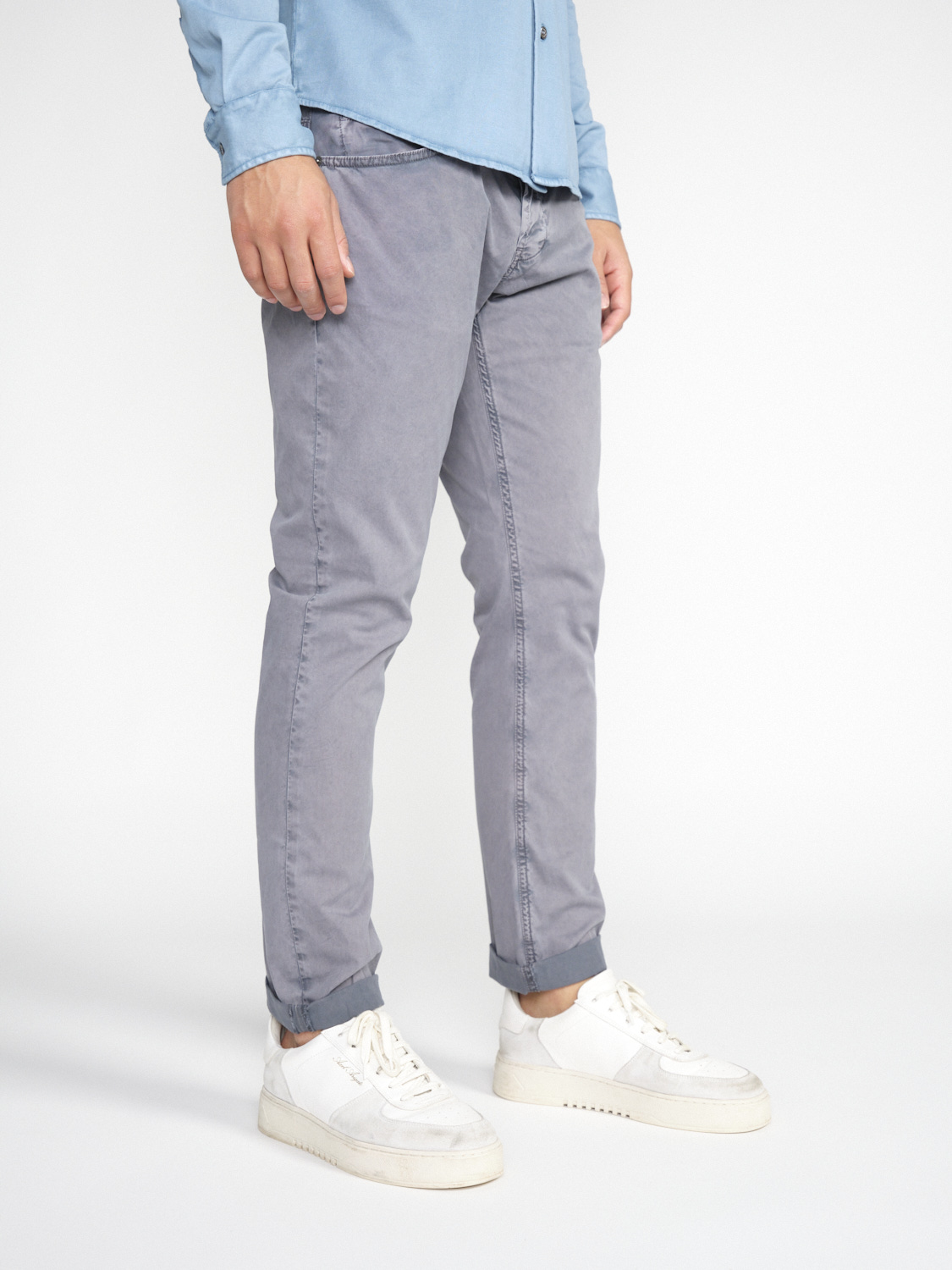 Dondup George – 5-Pocket Hose mit geradem Bein  grau 34