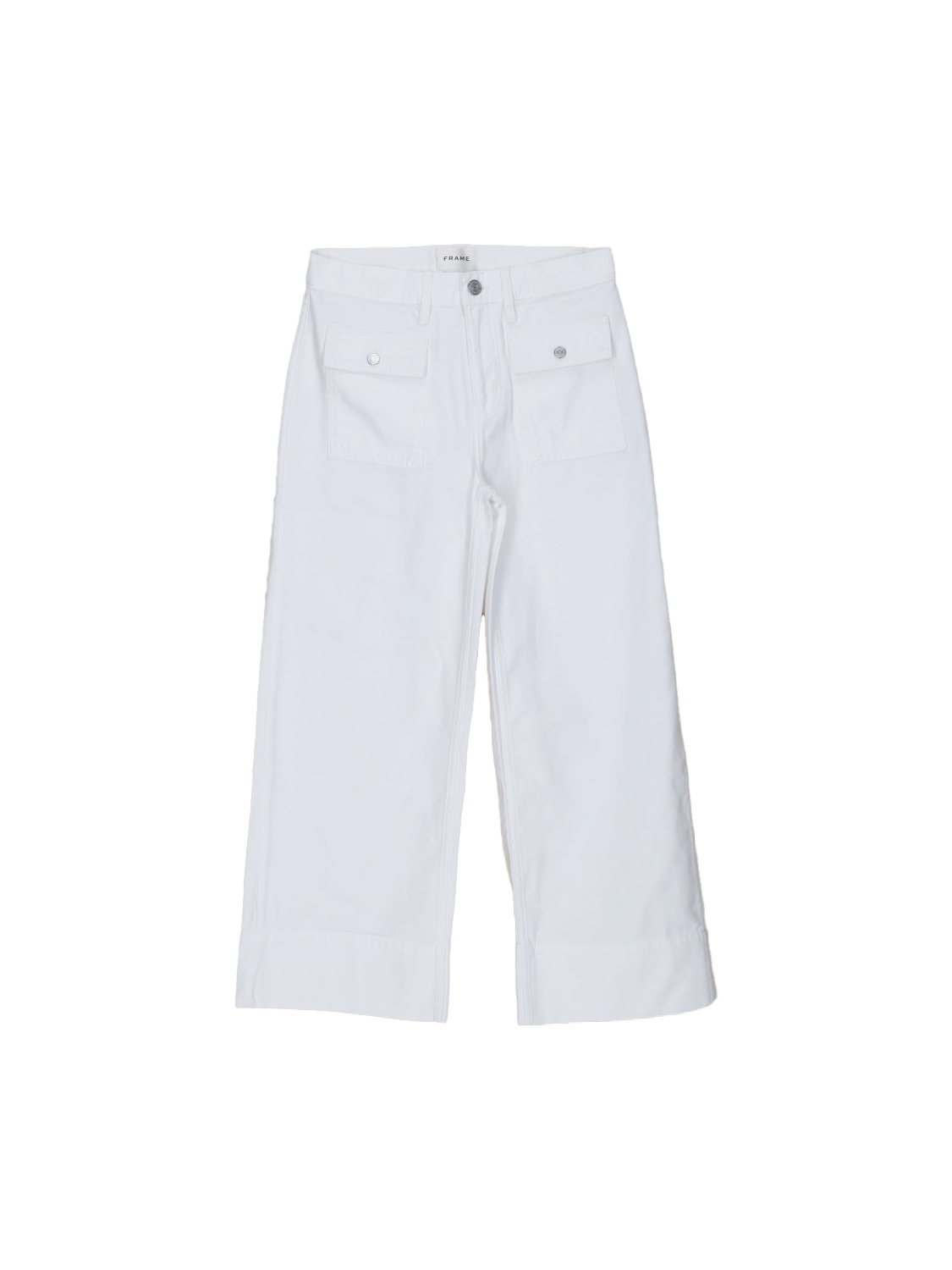 Frame Twill straight-leg trousers  white 26