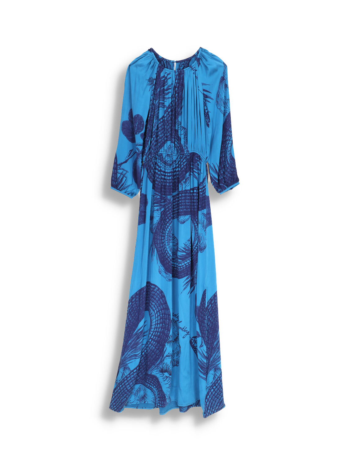 Garden Eden - silk maxi dress with print design