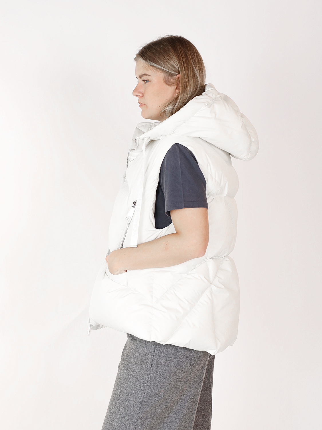 Khrisjoy Vest Iconic - Weste mit Kapuze  creme 34