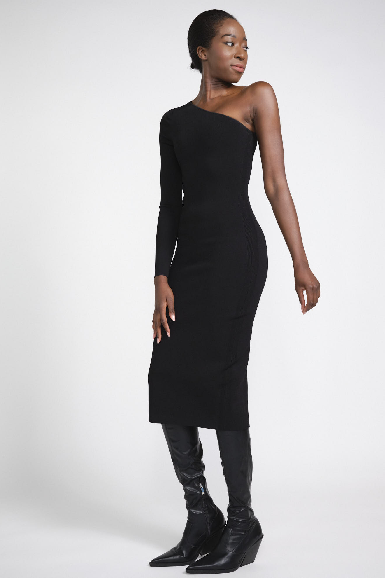 Victoria Beckham One Shoulder Dress M black