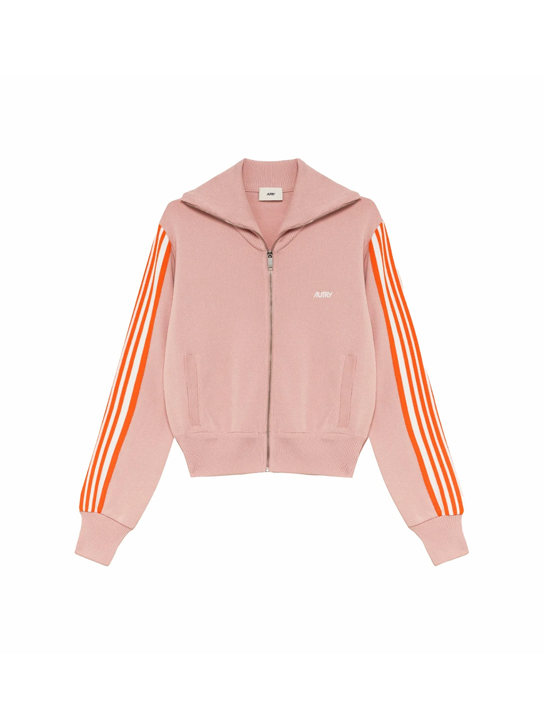 Cardigan with high collar