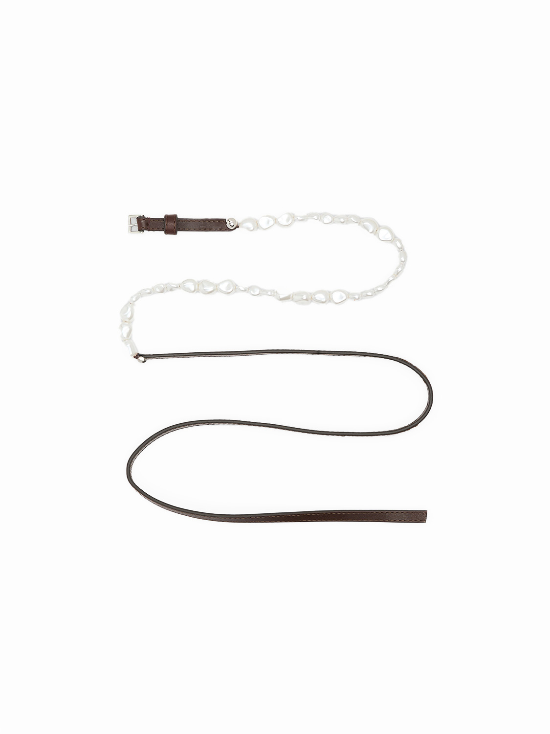 Dorothee Schumacher Pearl – Pearl belt made from Cuoio calf leather brown S