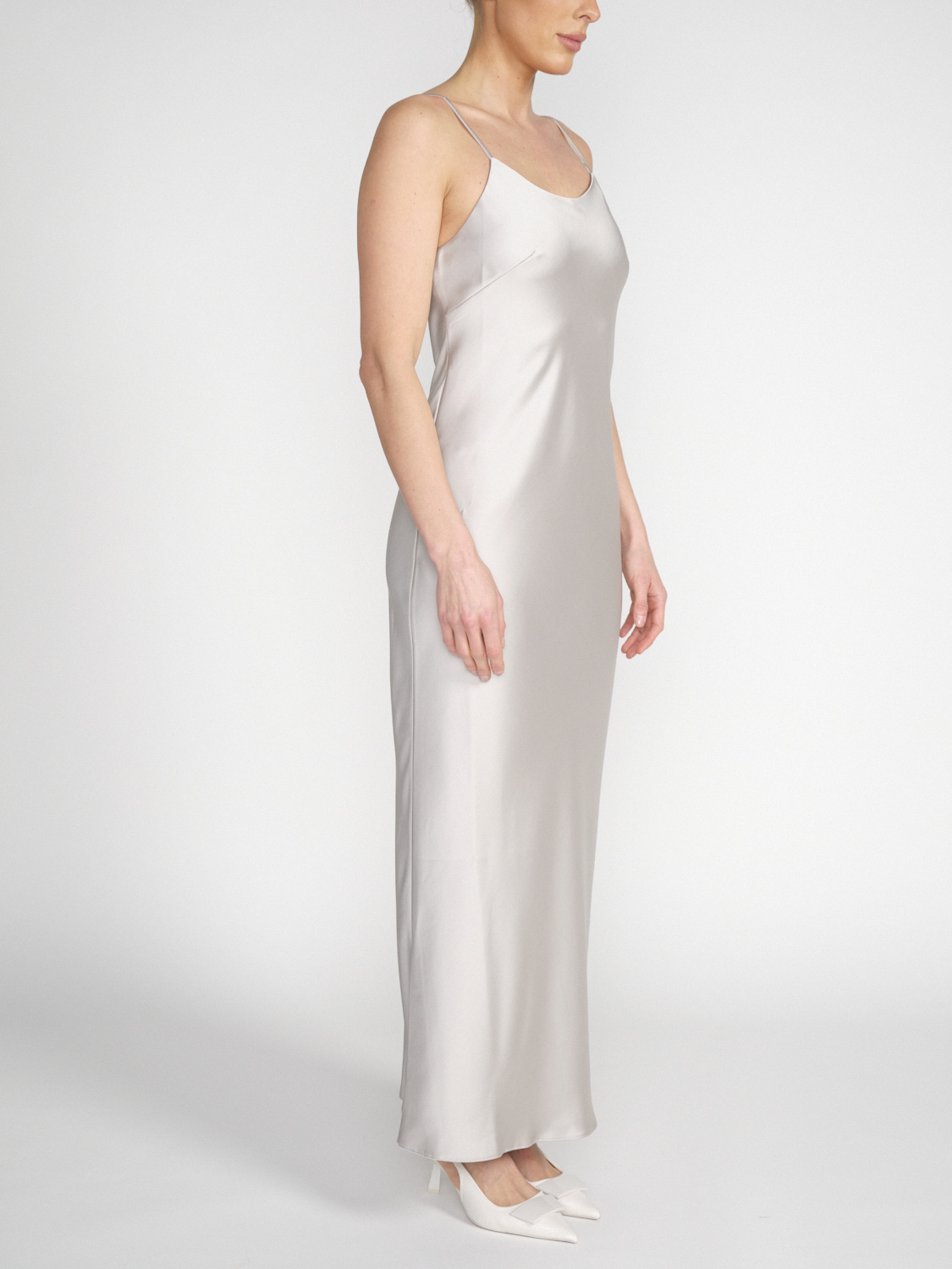 Roberto Collina Sottoveste – Flowing midi satin dress  creme S