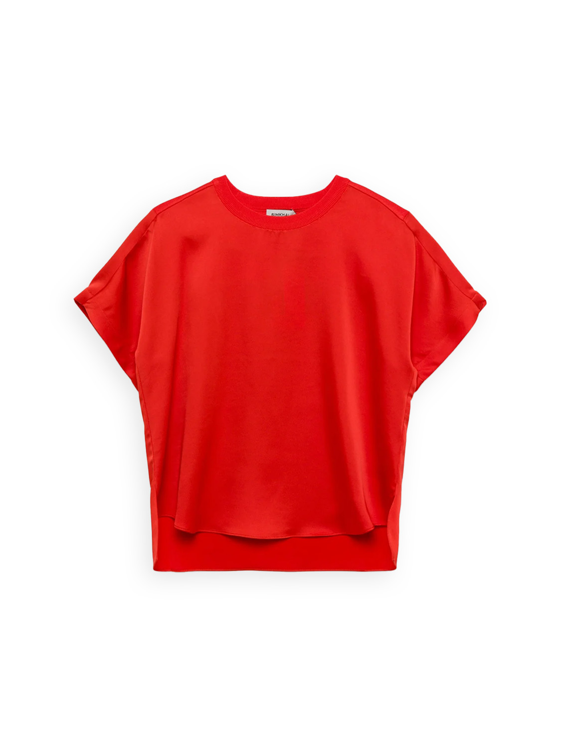 Simkhai Addy – T-Shirt mit gestricktem Rücken   rot M