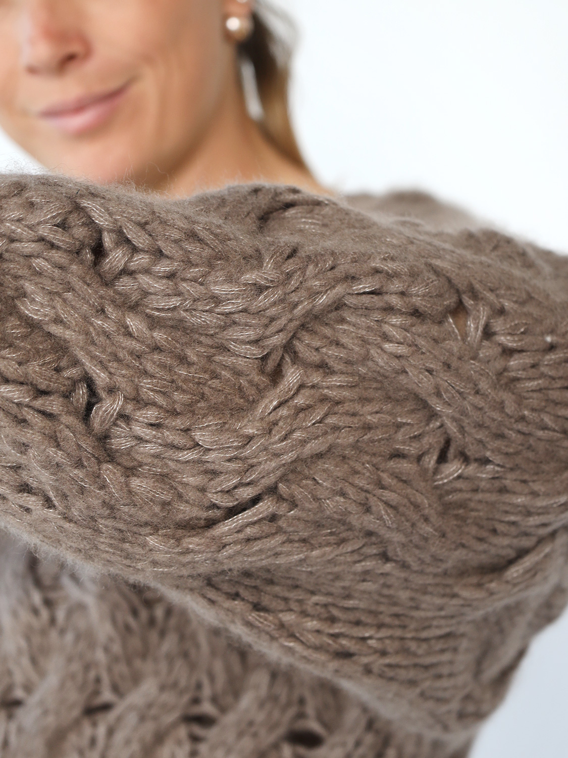 Iris von Arnim Hedi - Cashmere and silk sweater taupe XS/S Iris von Arnim Hedi - Cashmere and silk sweater taupe XS/S