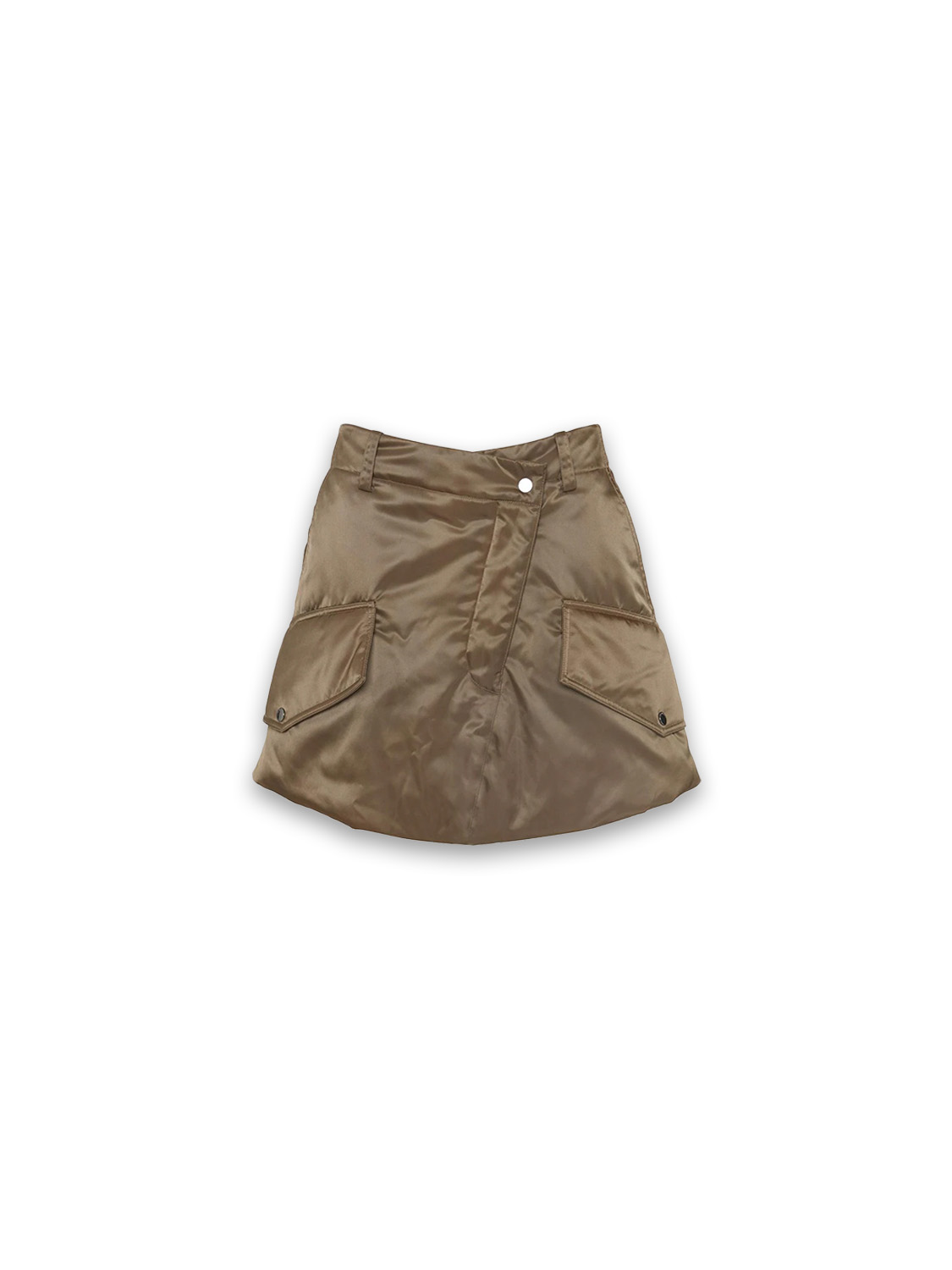 JW Anderson Padded - Padded mini skirt in cargo style beige 36