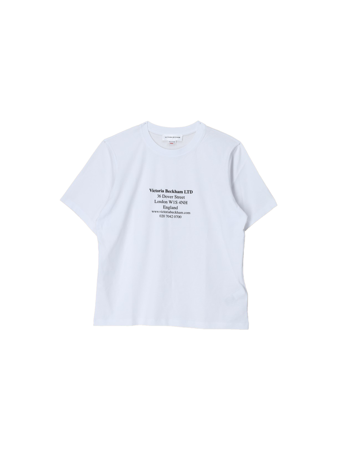 Victoria Beckham Address Print– Baumwoll-Shirt mit Detail   weiß XS