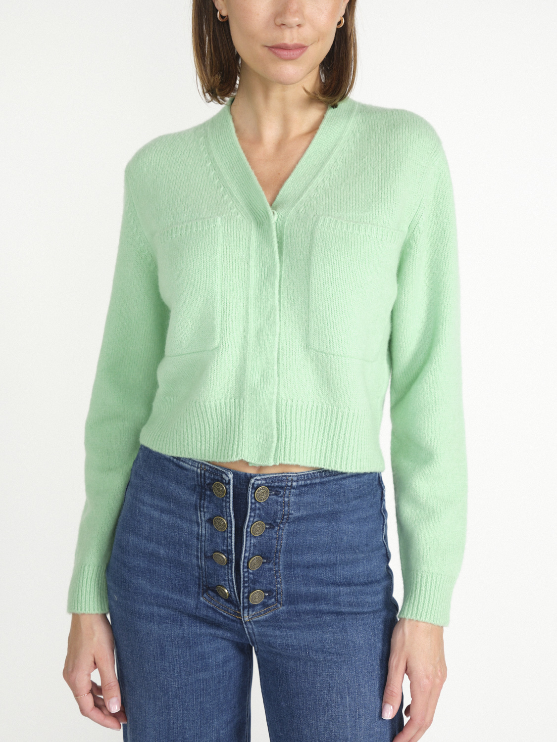 friendly hunting Collar Amara – Kurzer Cardigan mehrfarbig XS friendly hunting Collar Amara – Kurzer Cardigan mehrfarbig XS