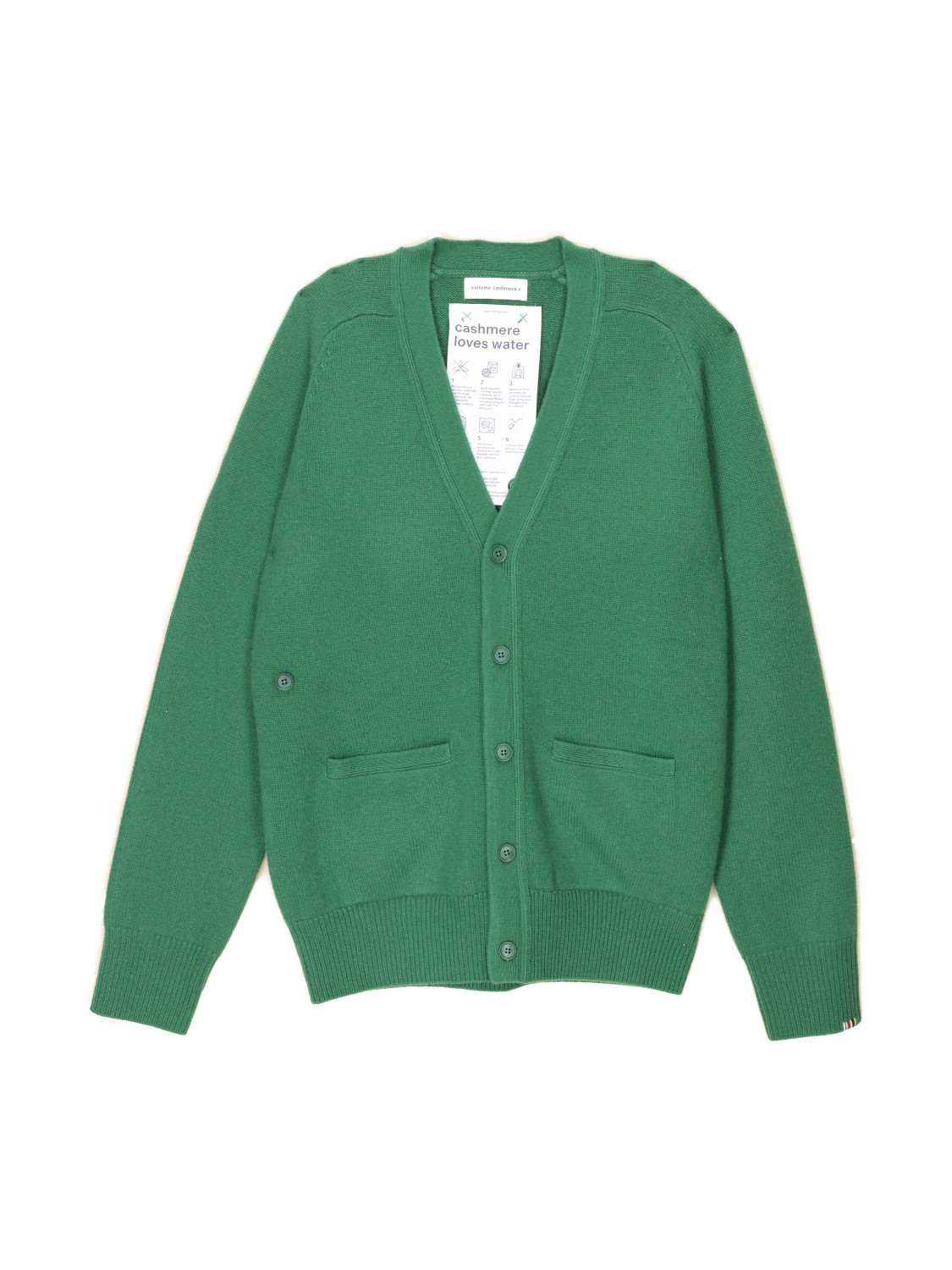 Extreme Cashmere N°244 Papilli - Cardigan oversize in cashmere double-face   verde Taglia unica