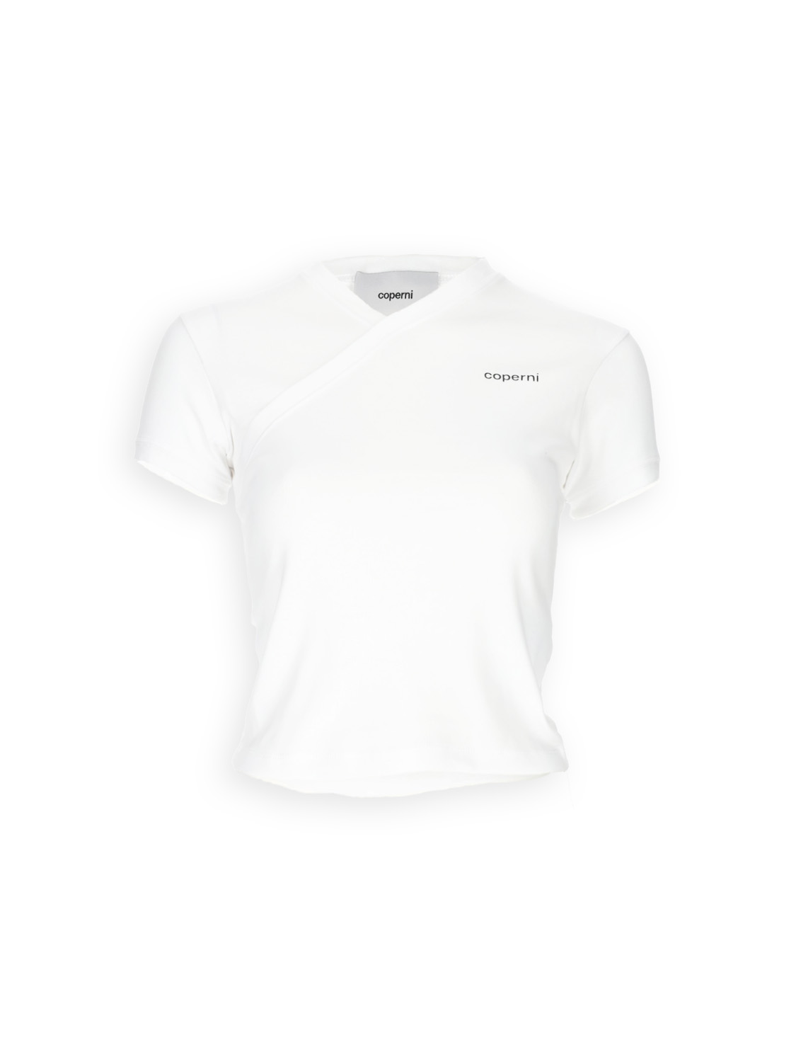 Coperni Baumwoll-T-Shirt in Wickeloptik   creme XS