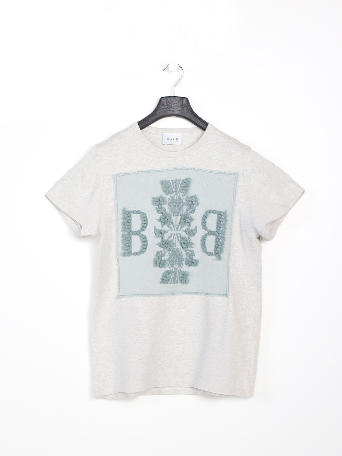 Barrie Baumwoll-T-Shirt mit Kaschmir-Applikation  mint XS