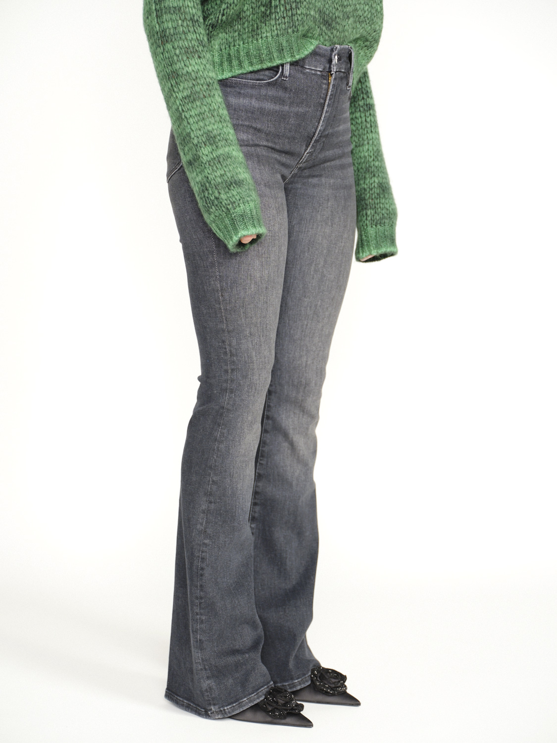 Frame Le Palazzo wide hem - Pantalón vaquero lavado claro grau 28