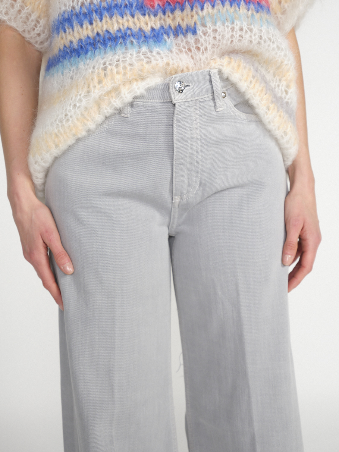 nine in the morning Emily cotton flared jeans  hellgrün 26