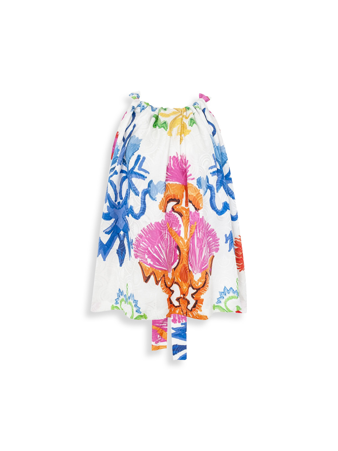 Mesogios blouse Brigitte - Blouse top with graphic prints in silk