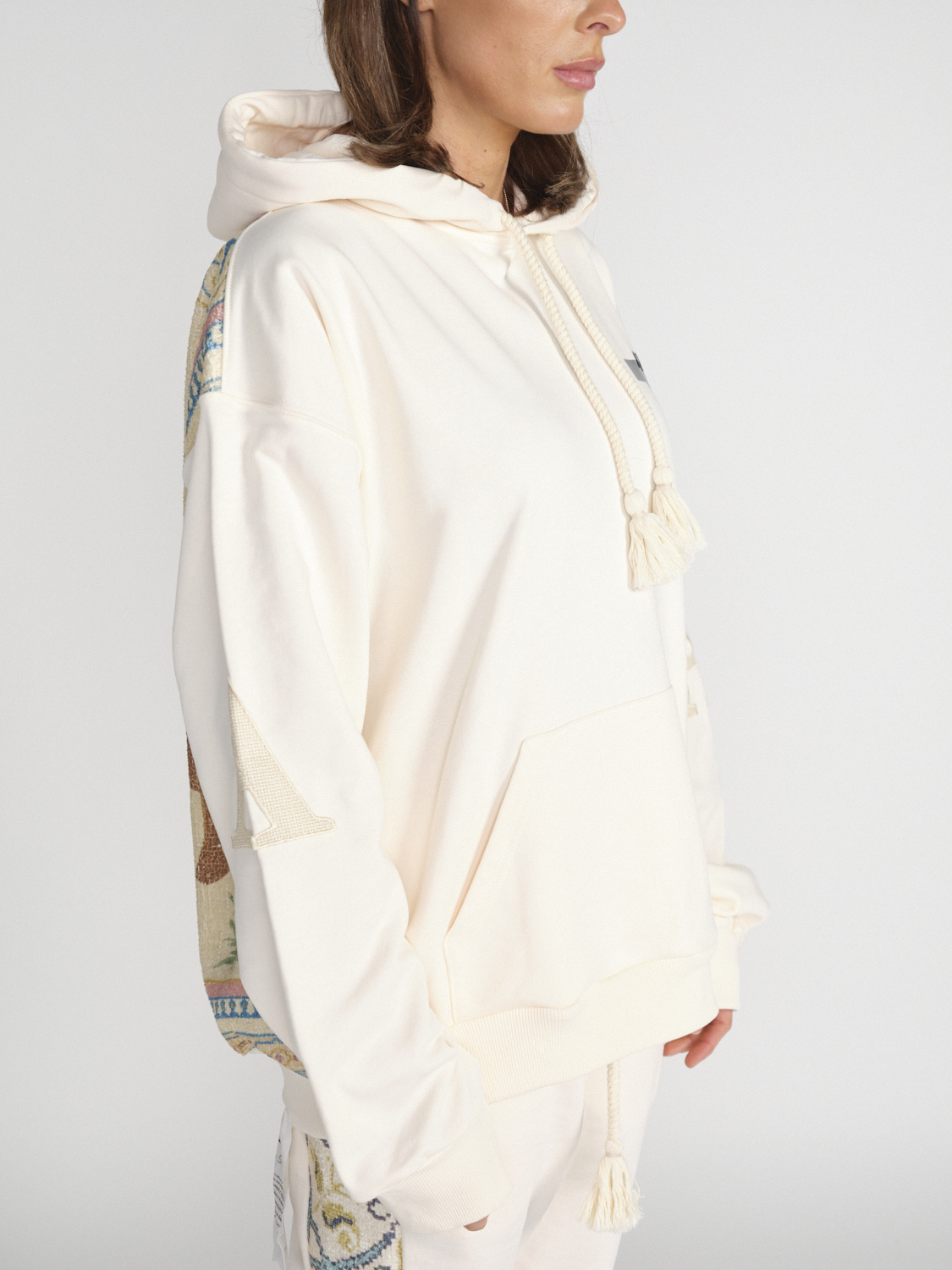 Al Ain Ahox - Oversized Hoodie mit Muster  creme XS/S