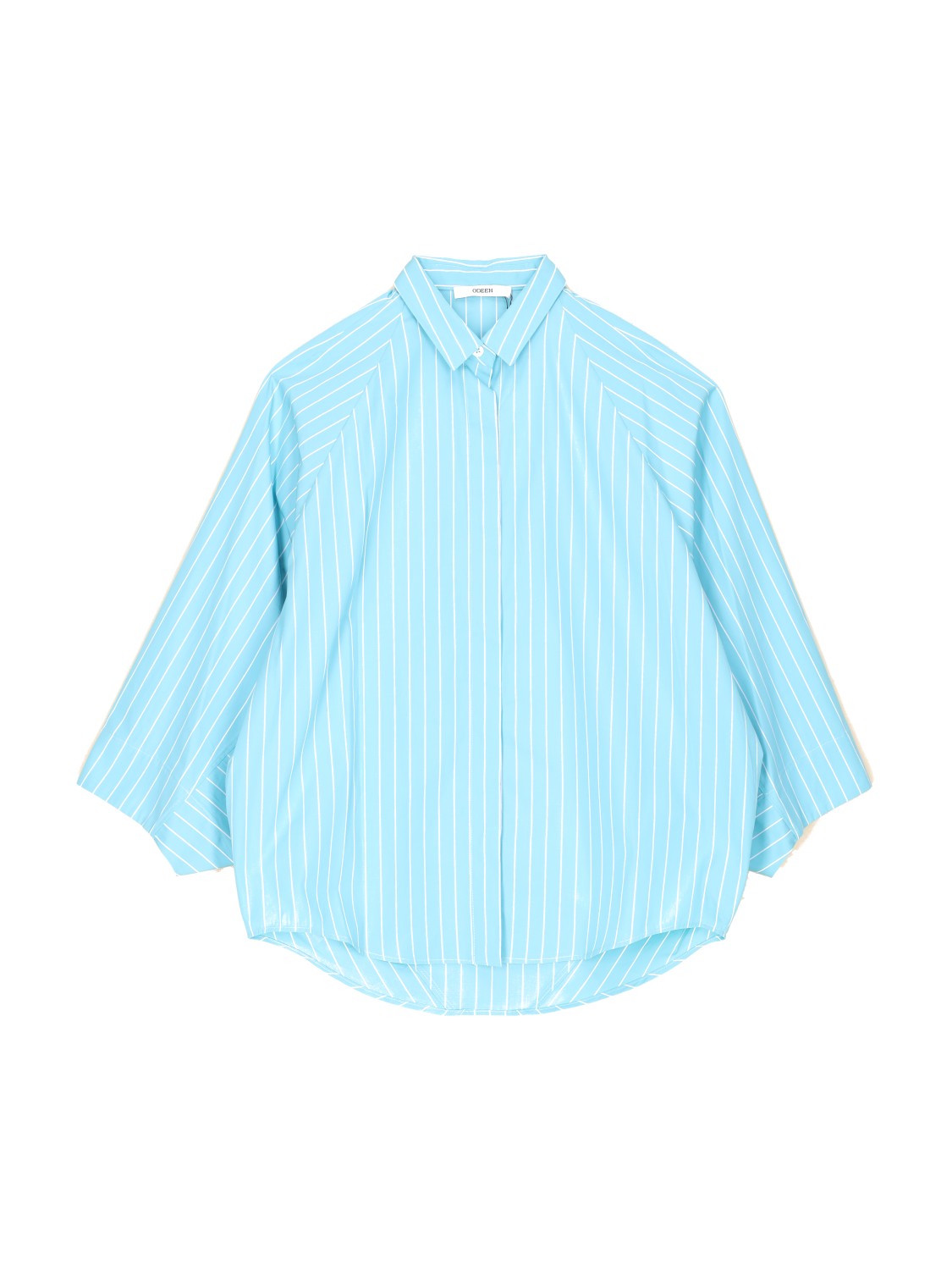 Odeeh Bluse mit weißen Streifen grün 34 Odeeh Bluse mit weißen Streifen grün 34