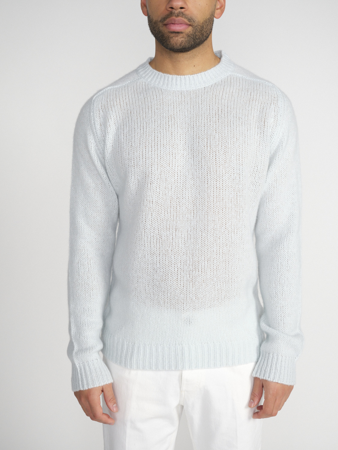 Stephan Boya Boya Leo - Lightweight knitted sweater in cashmere   mint M