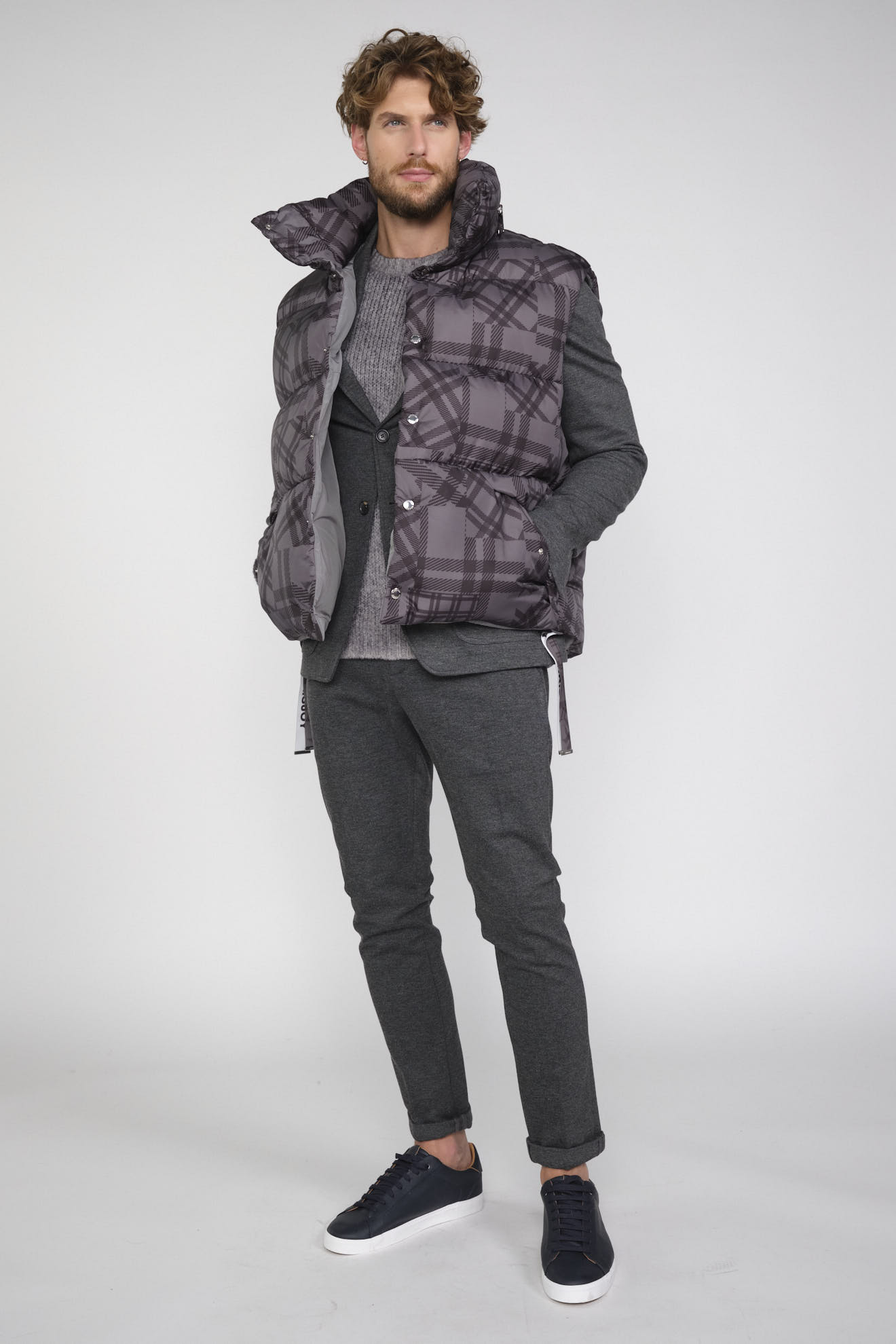 Khrisjoy Chaleco de cuadros oversize