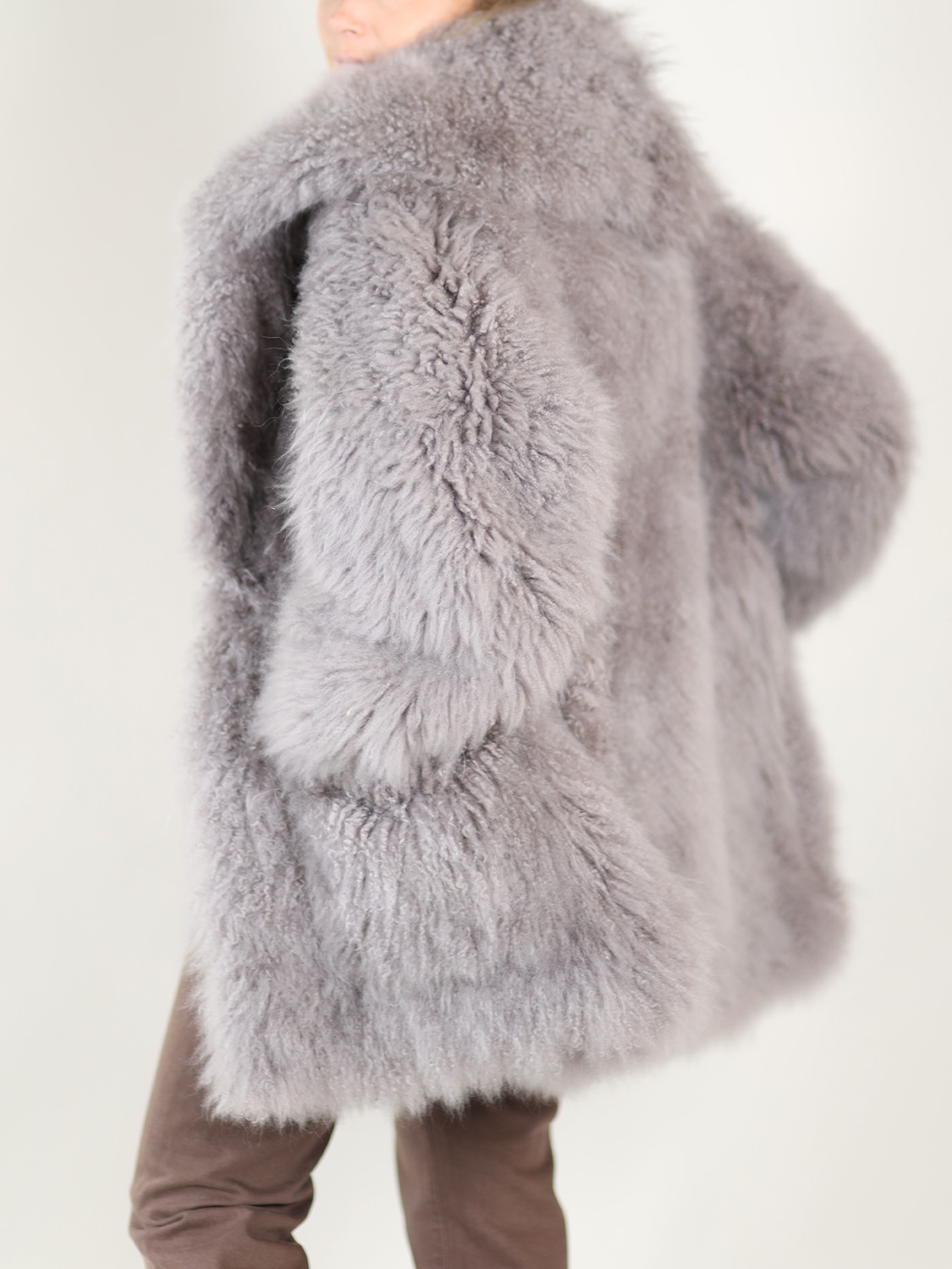 Blancha Short fur coat taupe One Size