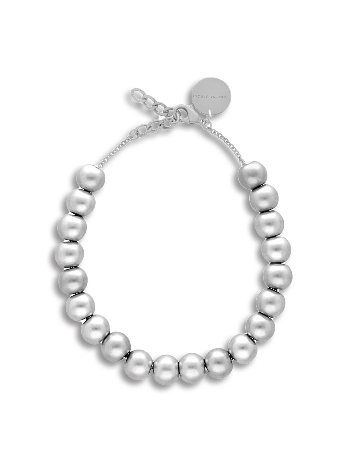 Beads Necklace Pearl - Necklace in ball design with pearl look