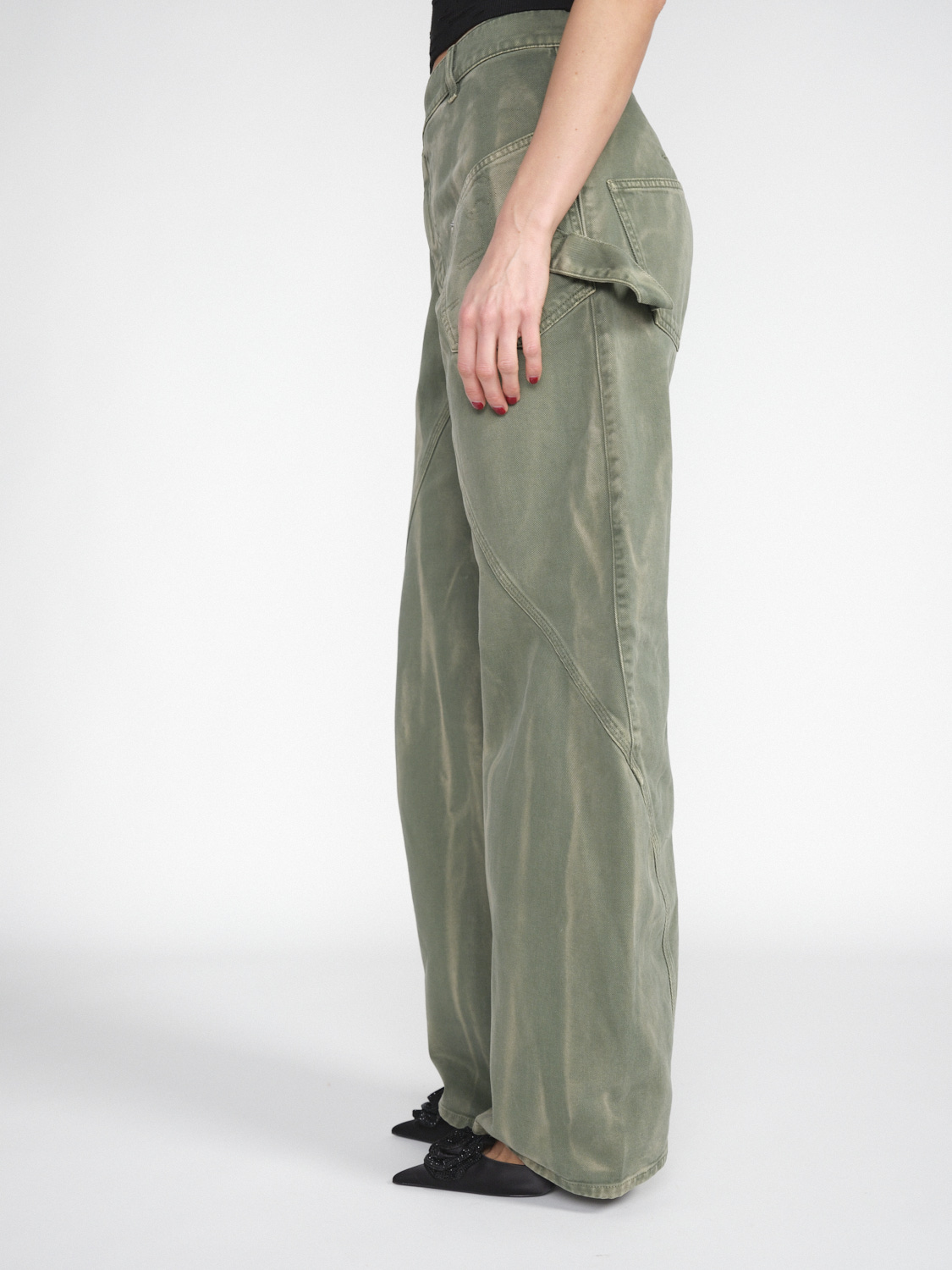 JW Anderson Colored jeans in a worker style made from robust cotton  khaki 26