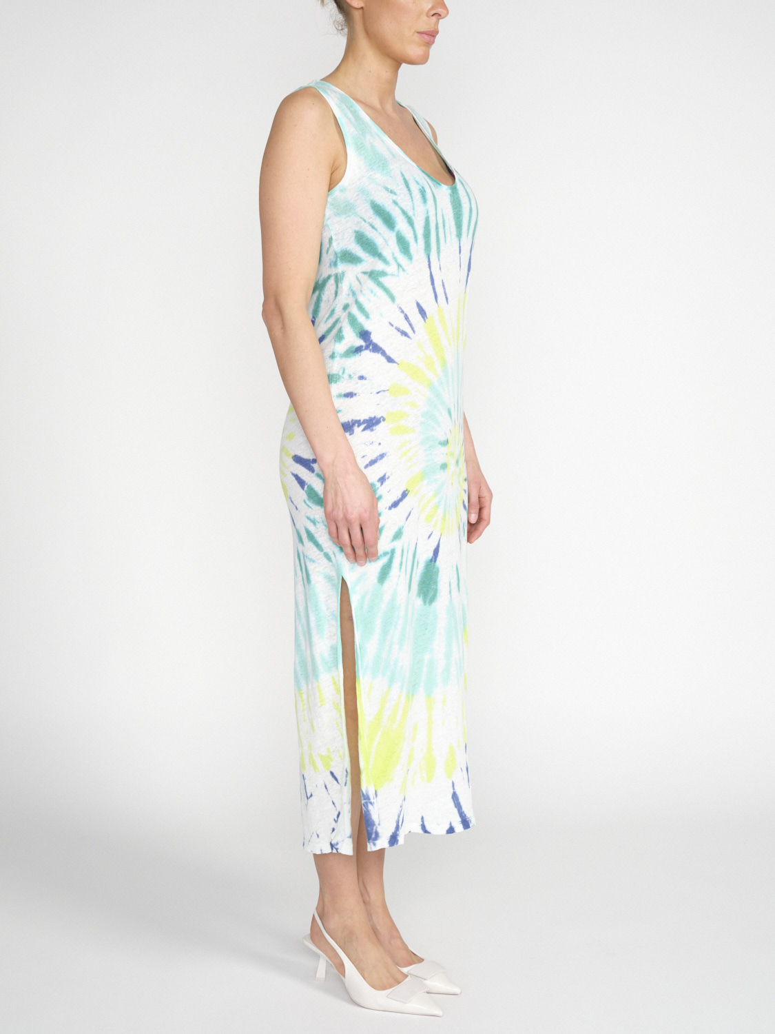 Kujten Midi dress with tie-dye print  mint S/M