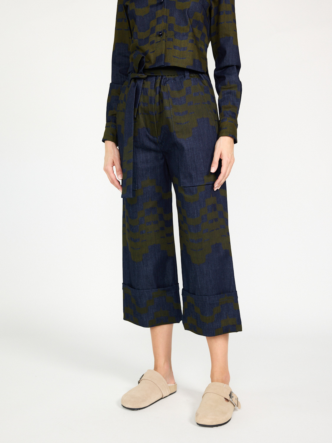 Odeeh Pigment Print Hose blau 34 Odeeh Pigment Print Hose blau 34