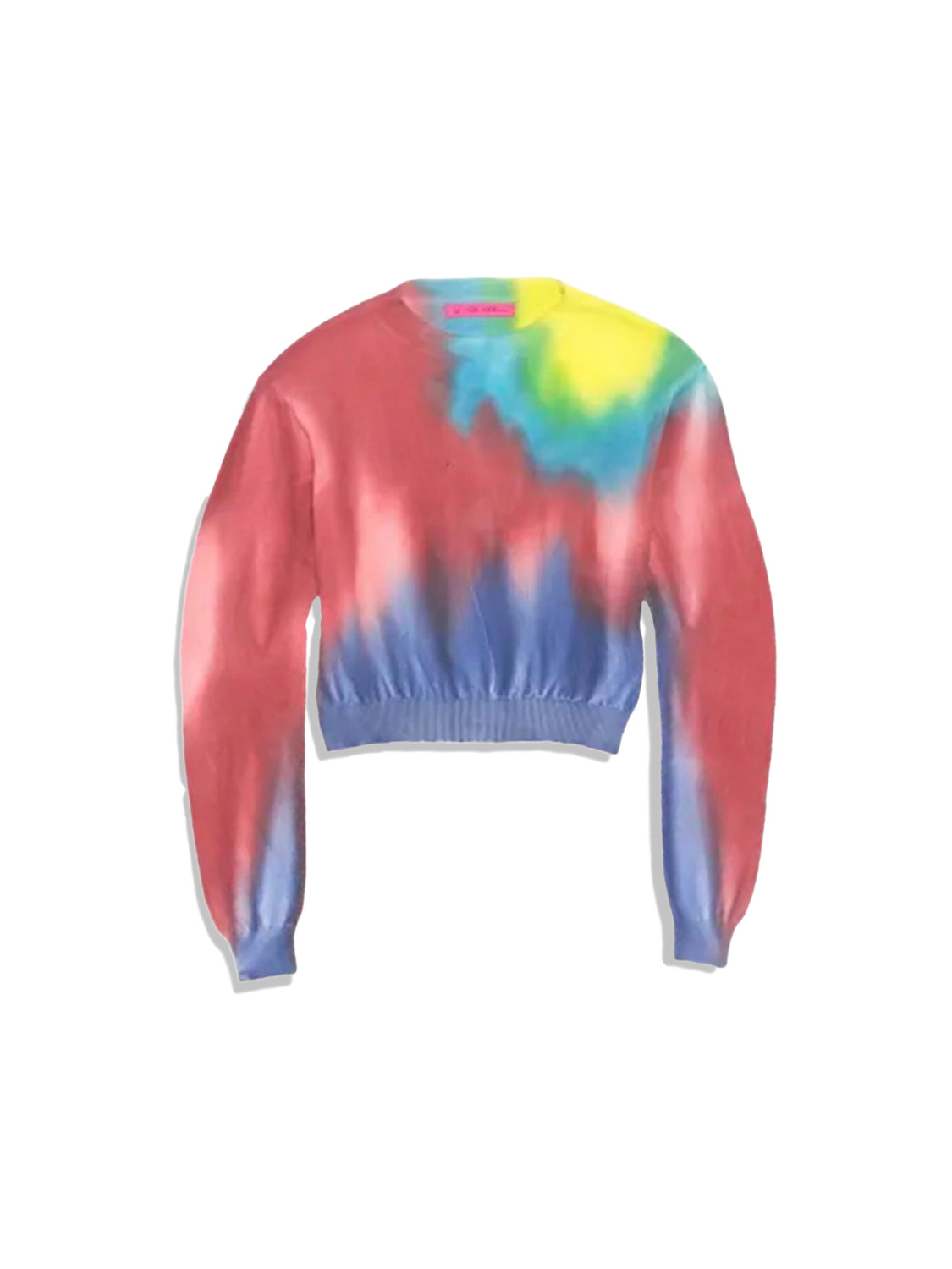 Dreamscape Crew - Cropped sweater with batik pattern 