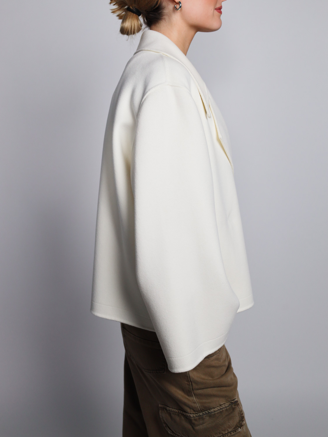 Arma Malika – Kurzer Mantel aus Wolle   36 creme