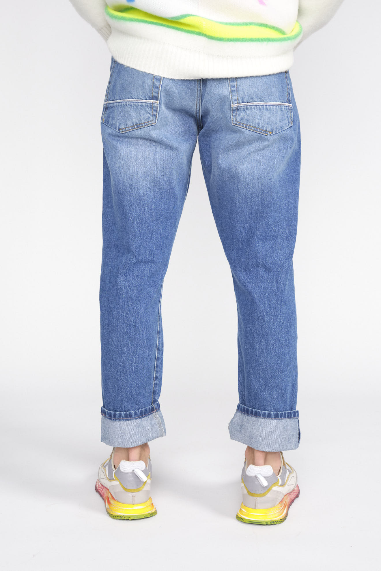 maurizio massimino Jose - denim jeans with patch patches blue 48