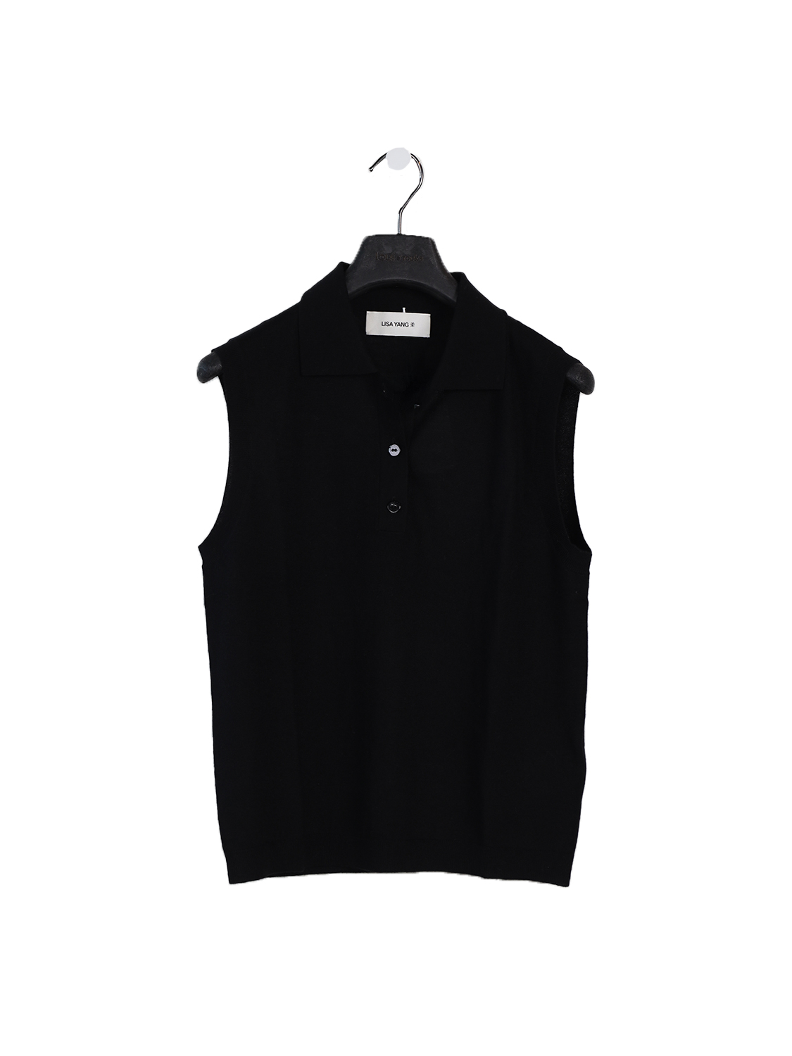 Lisa Yang Lise - Ärmelloses Poloshirt  schwarz XS/S