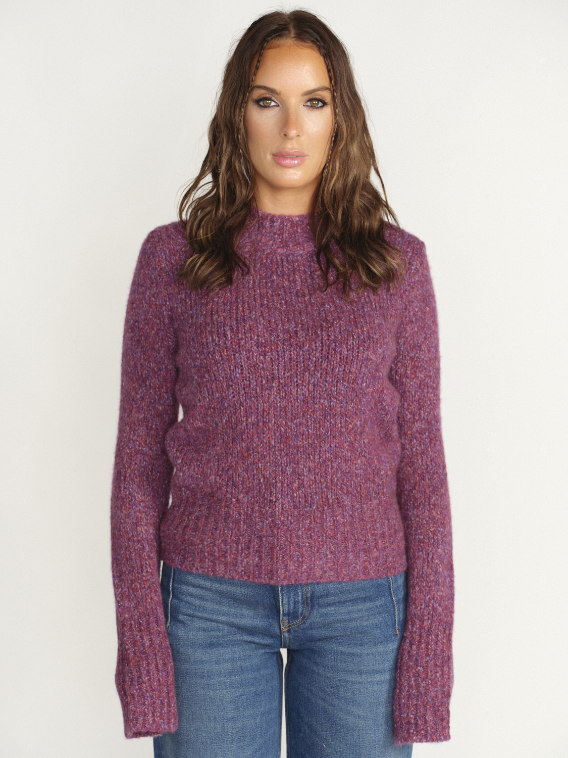 Antonia Zander Merina - Colored cashmere and silk sweater red S