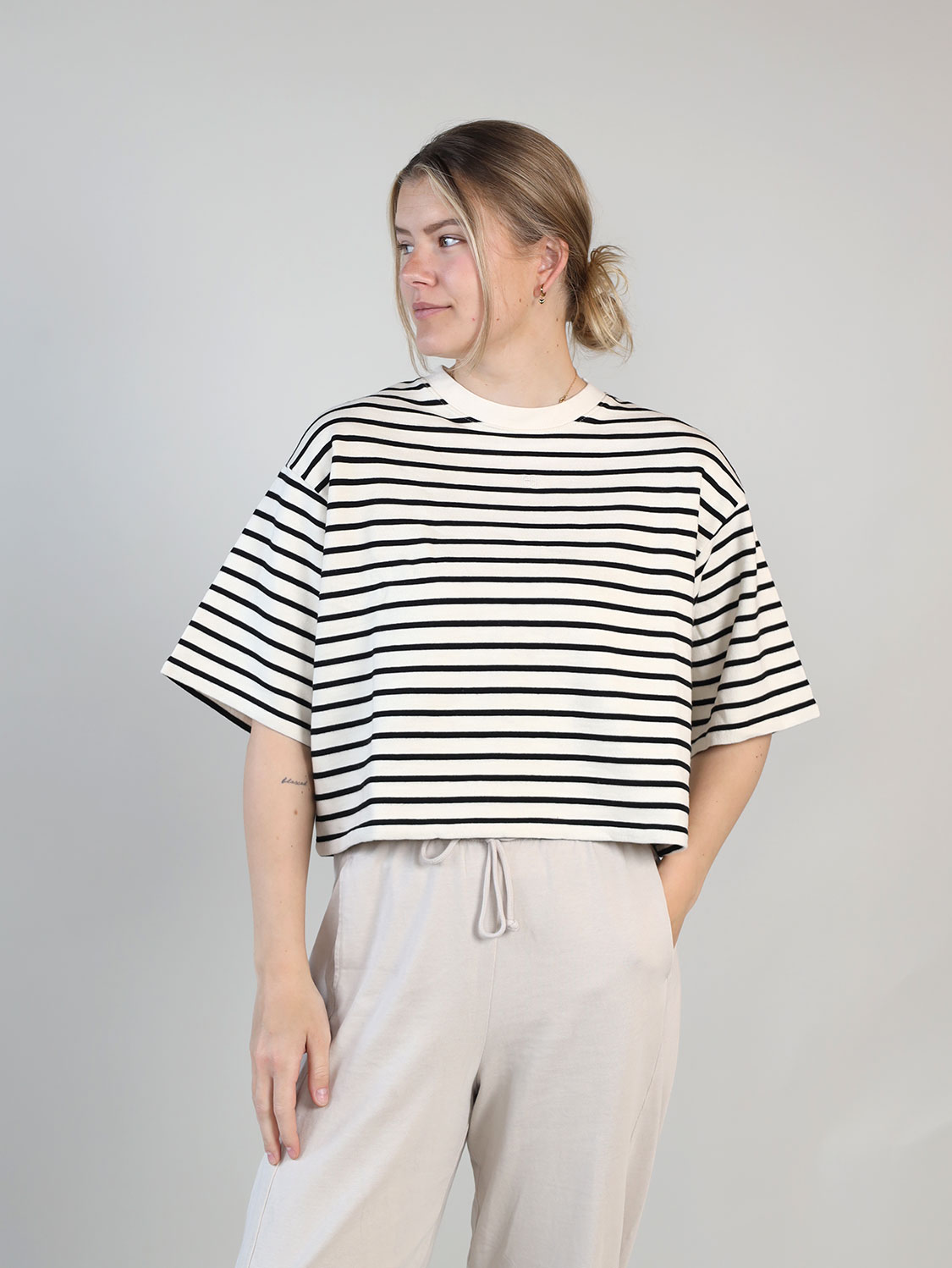 Anine Bing Myers  – Striped shirt    anthrazit XS