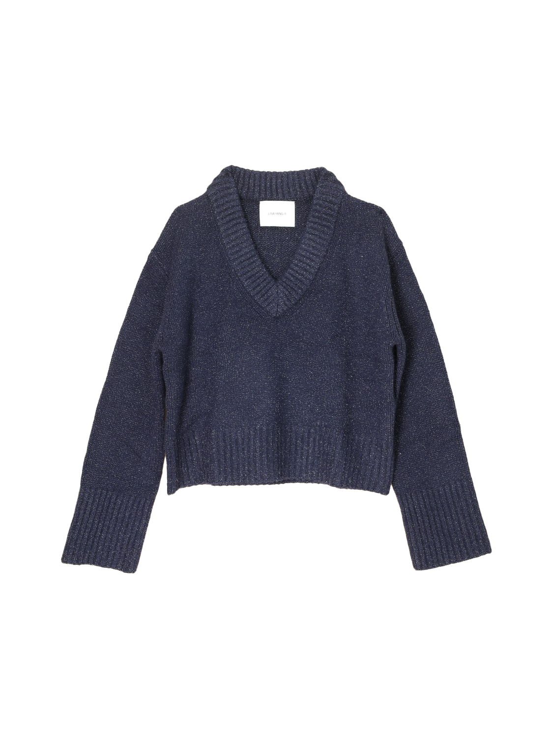 Lisa Yang Aletta - Textured cashmere silk sweater 36 navy Lisa Yang Aletta - Textured cashmere silk sweater 36 navy