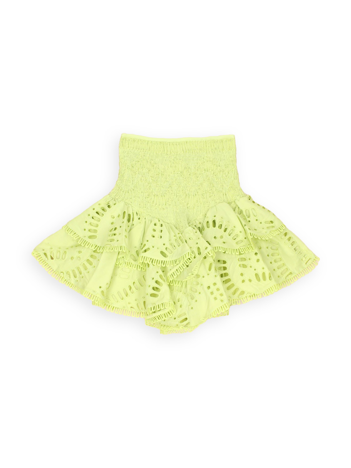 Charo Ruiz Mini skirt with embroidered hole pattern   green S