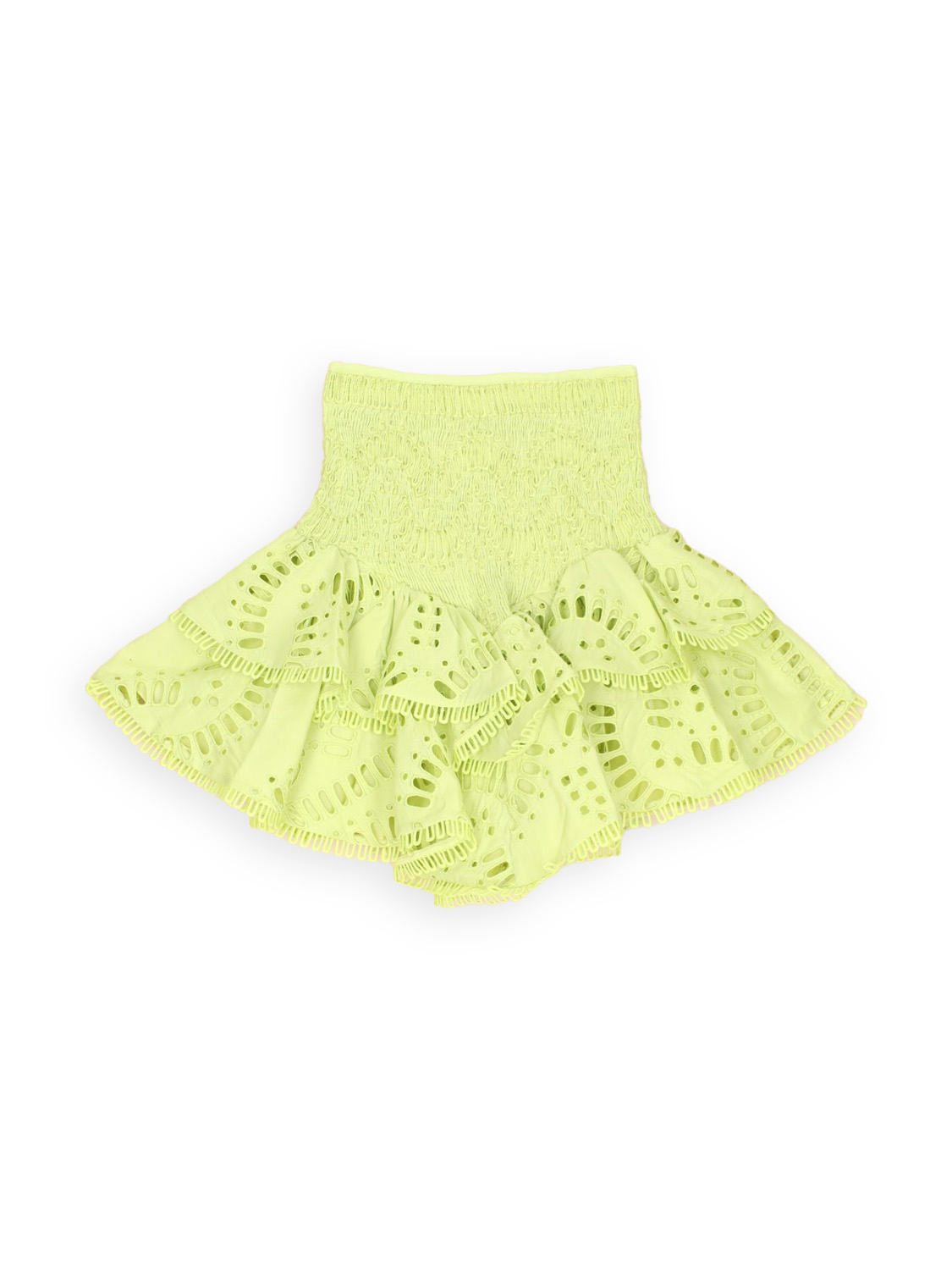 Charo Ruiz Mini skirt with embroidered hole pattern   green M