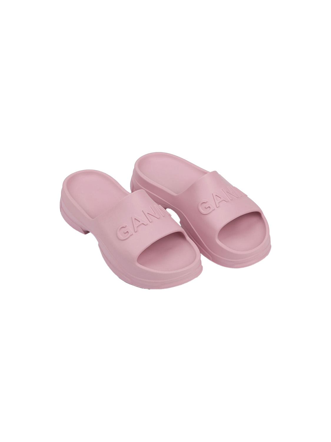 Ganni Pool Slide – Leichte Schlappen mit Logo-Detail   rosa 39