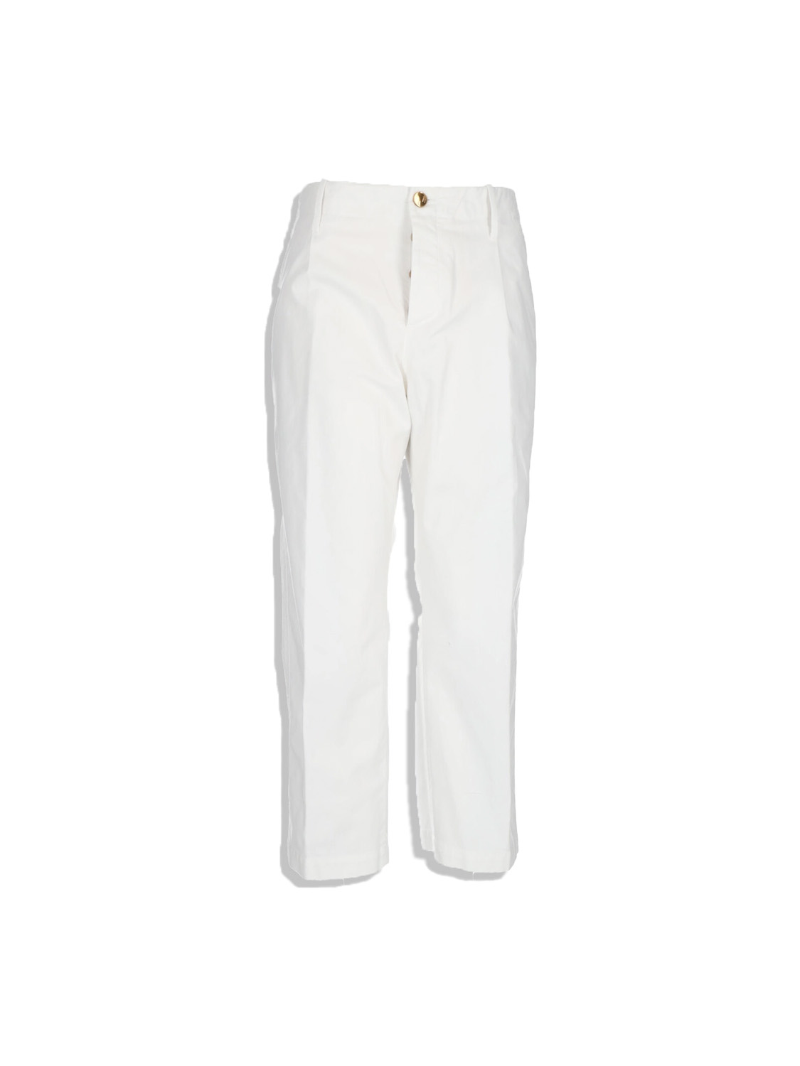 Straight cut cotton trousers