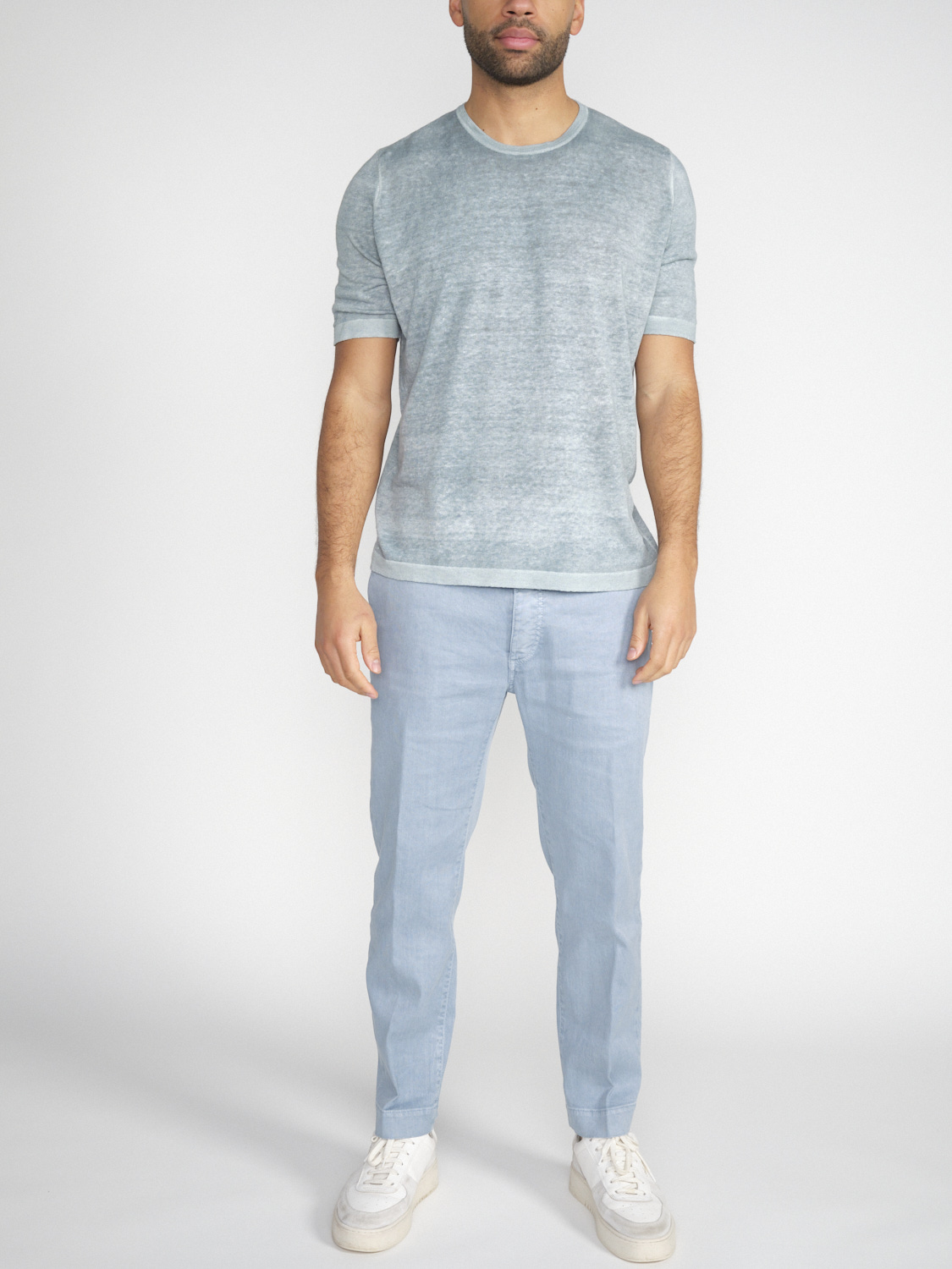 Avant Toi Short-sleeved shirt made from a linen-cotton mix  mint L
