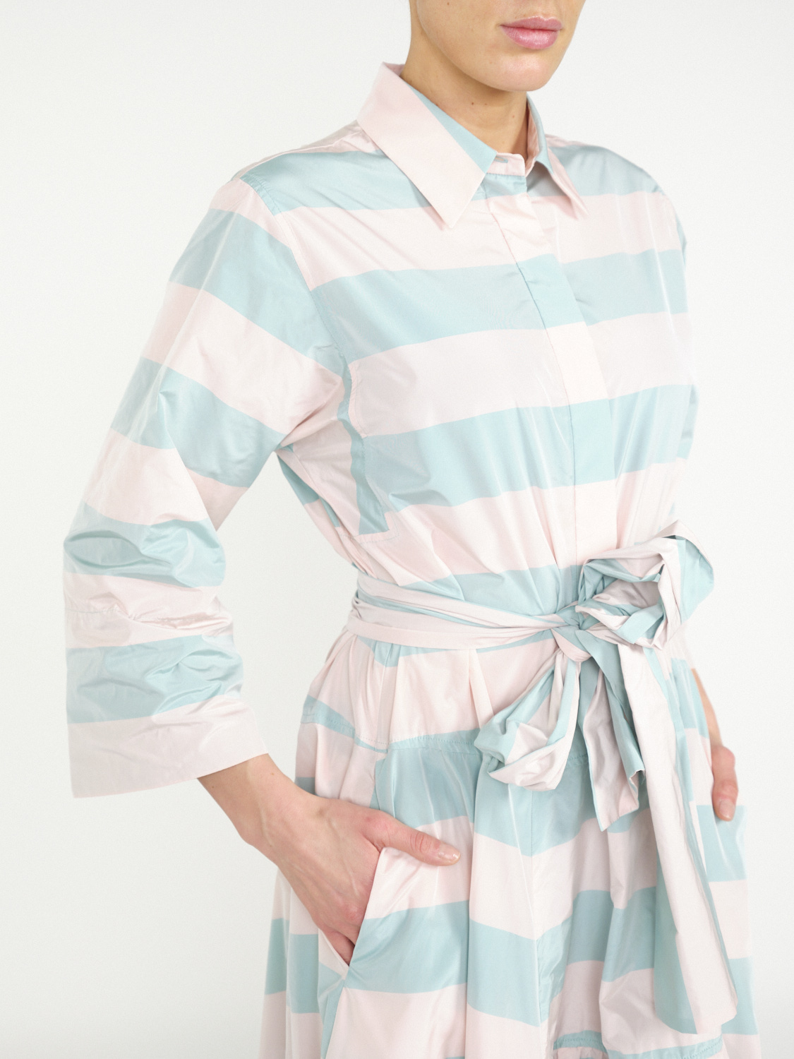 Odeeh Striped midi dress   mint 38