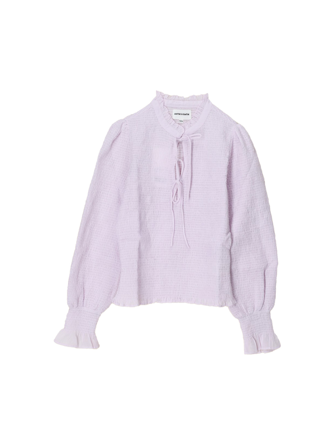 Anna smocked blouse with lace detail 