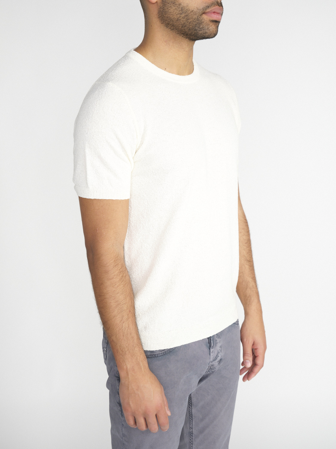 Stefan Brandt Eli 30 - T-shirt girocollo in cotone bianco XL