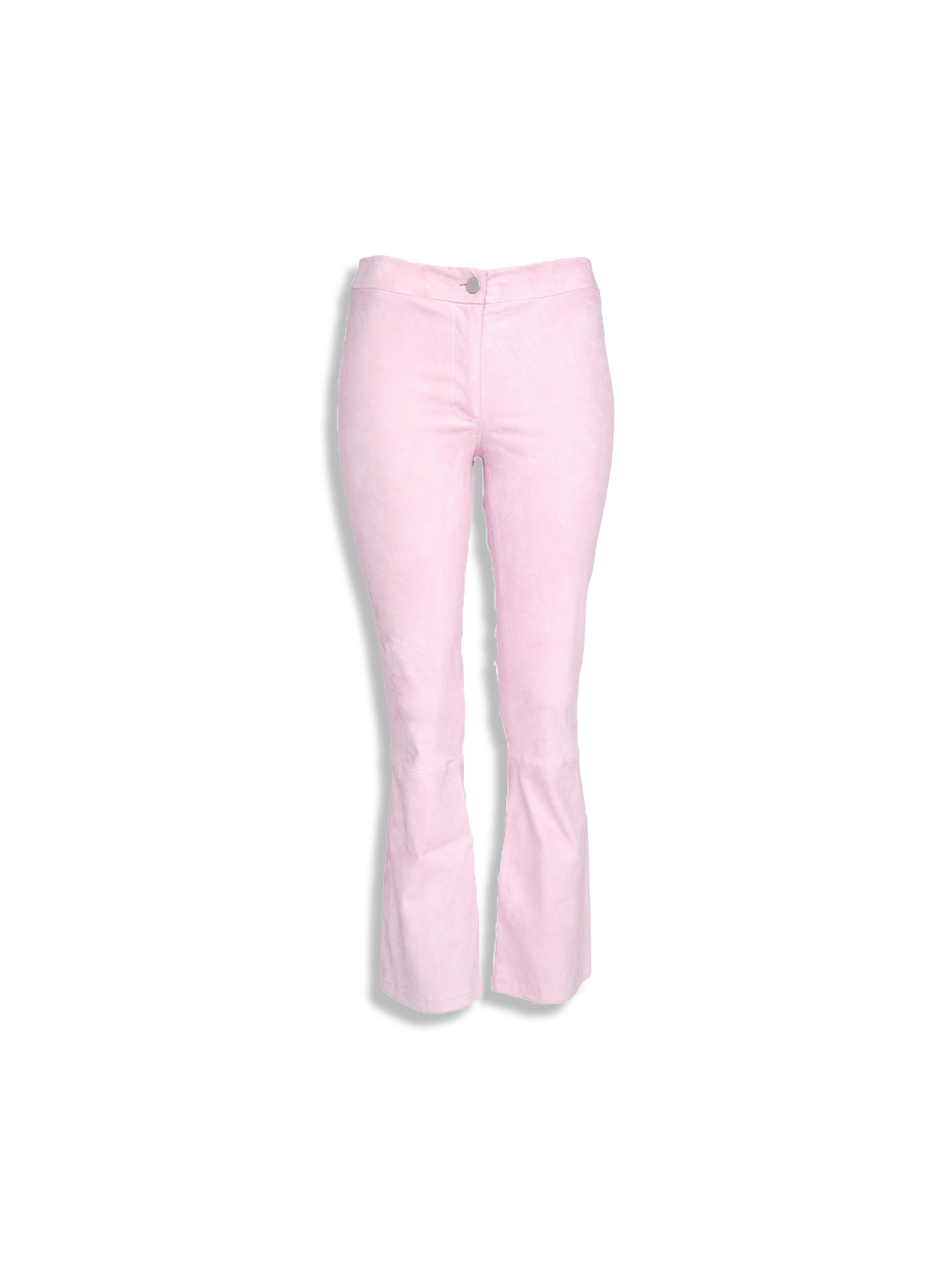 Arma Rea - Pantaloni in camoscio dal taglio svasato rosa 40