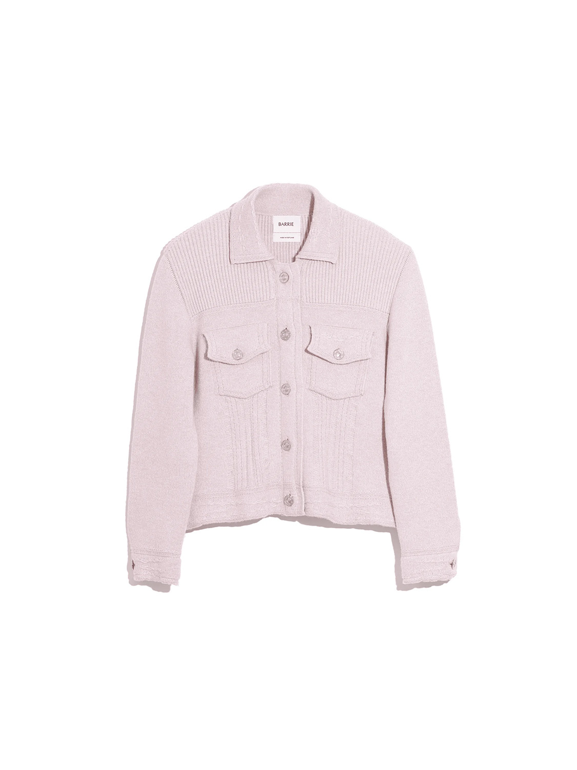 Barrie Denim Suit Fitted Jacket made from cashmere  rosa S