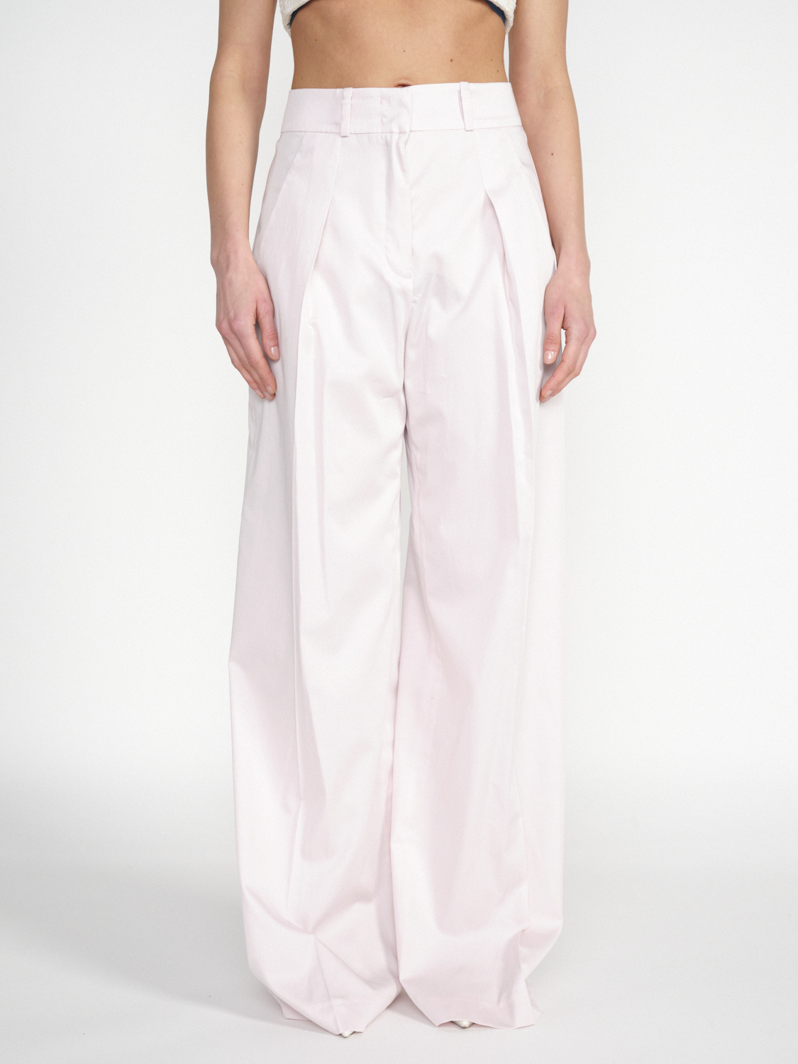 Sly010 Flora – Schimmernde Hose mit weitem Bein 36 rosa