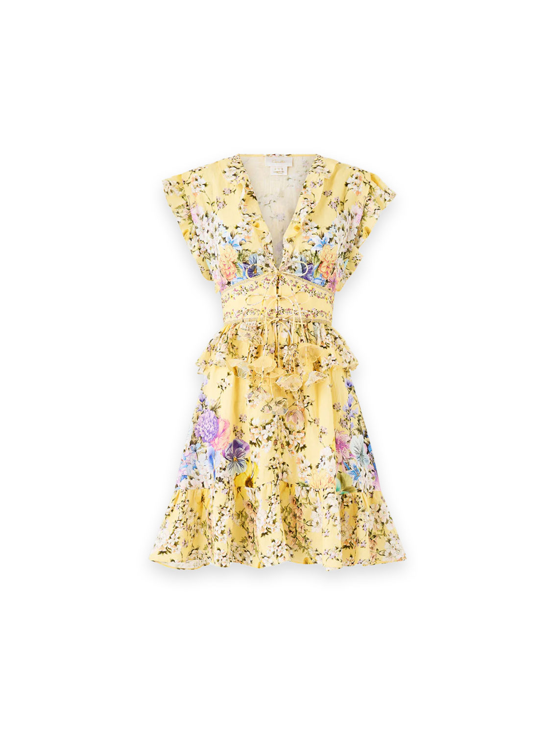 Fitted mini dress with ruffle details Fitted mini dress with ruffle details