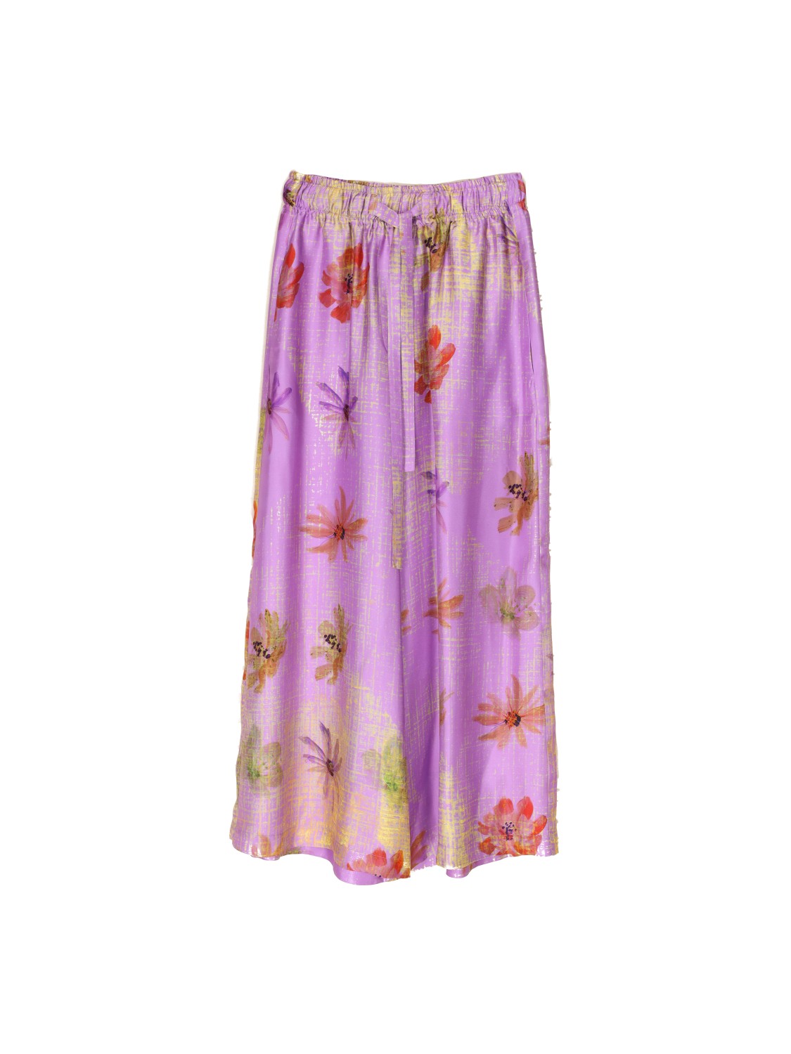 Silk culotte with floral pattern 