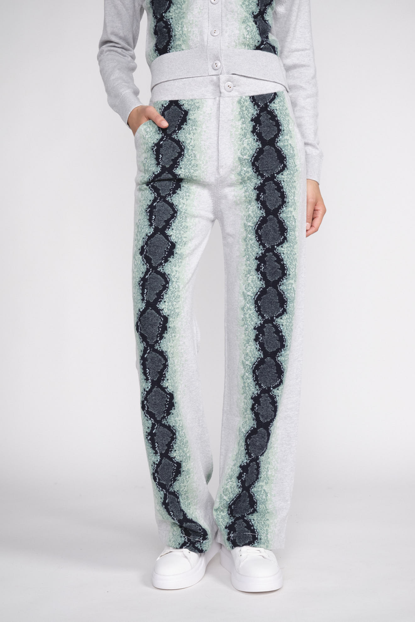 Barrie cashmere knitted trousers - Green