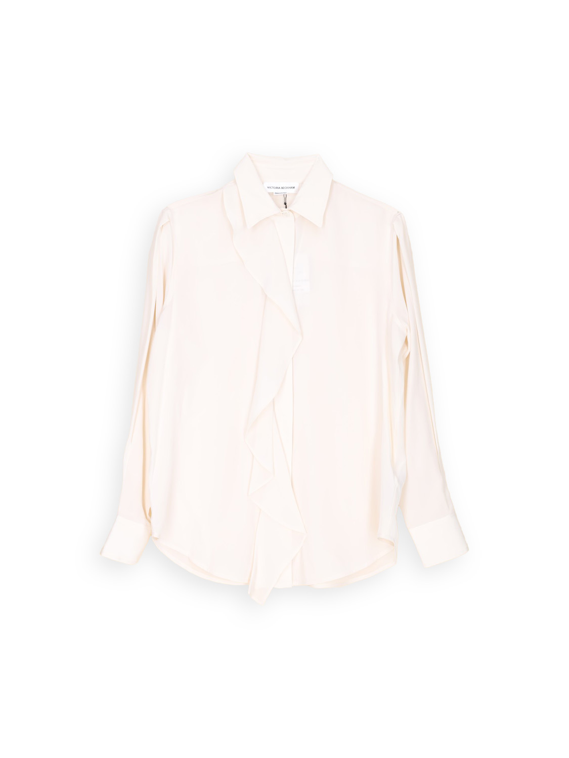 Victoria Beckham Bluse mit Rüschen Detail   beige 34